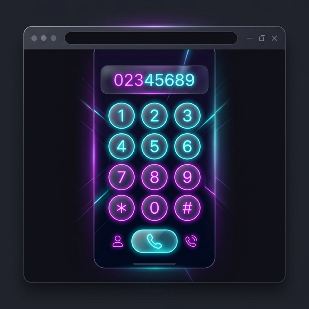 Danatel dark mode web dialpad illustration
